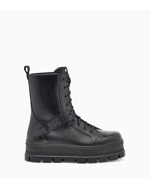 Ugg Black Sheena Waterproof Leather Boots