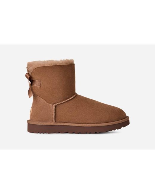 Ugg Brown Mini Bailey Bow Ii Water-Resistant Boot