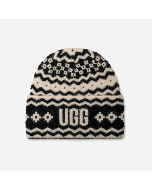 Ugg Black Chunky Isle Beanie Acrylic Blend