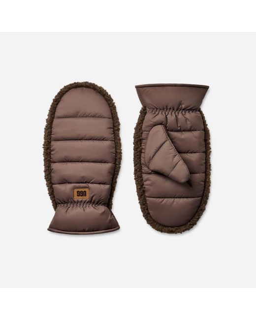 Ugg Brown Fäustlinge Aus Fluff Für Damen