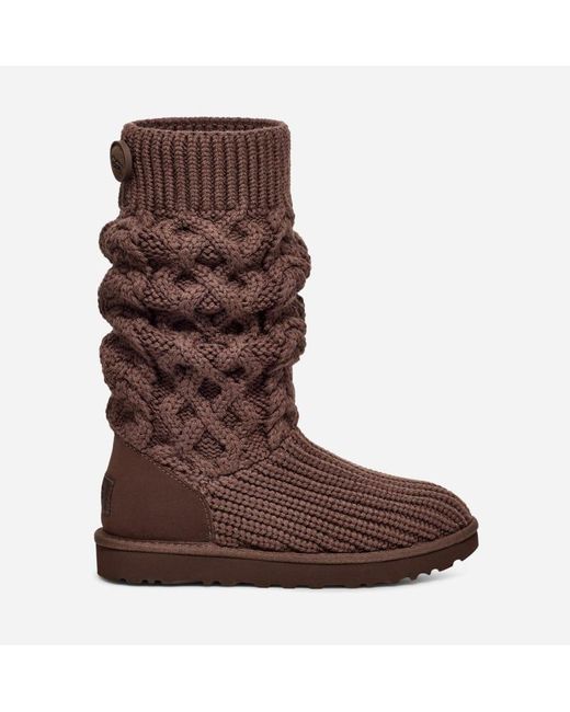 Ugg Brown ® Classic Cardi Boot mit Zopfmuster