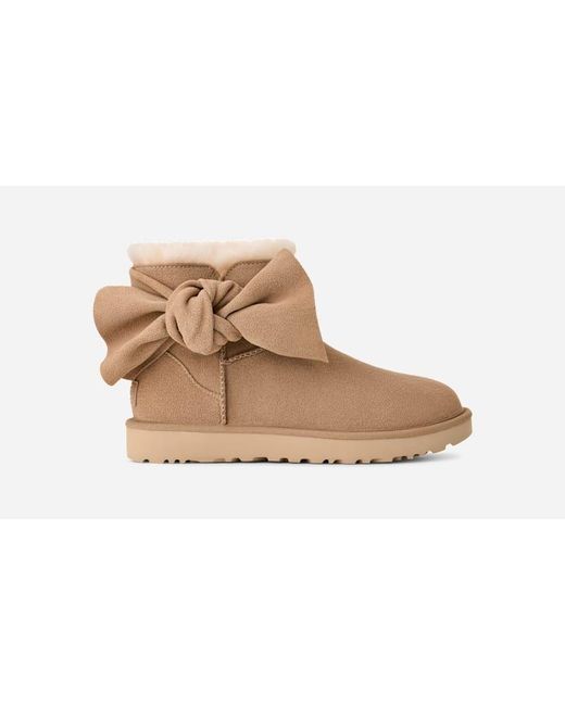 Ugg Brown Classic Mini Bow Boot