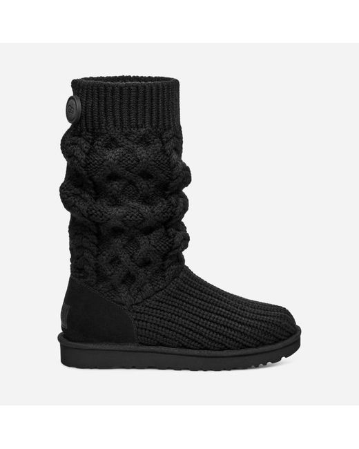 Ugg Black ® Classic Cardi Cabled Knit Classic Boots