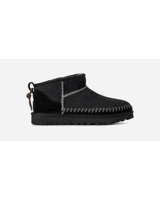 Ugg Black Classic Ultra Mini Biarritz Boot