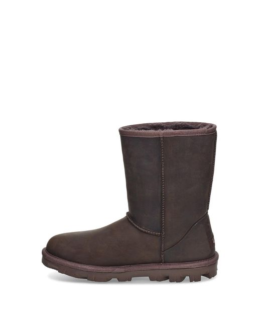 black leather uggs short