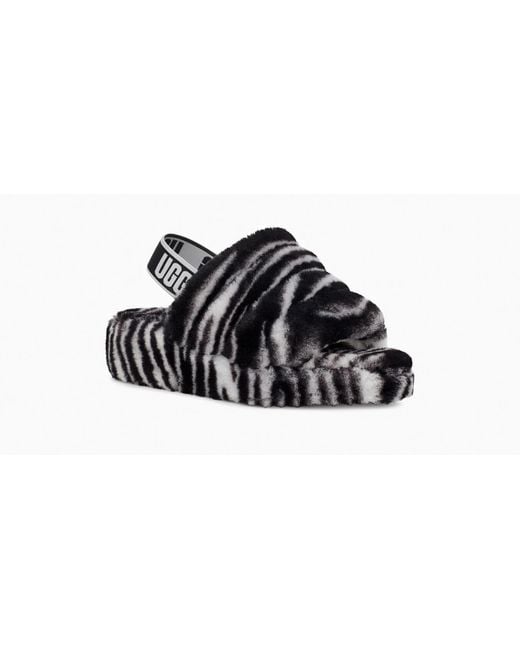 ugg fluff yeah slide zebra