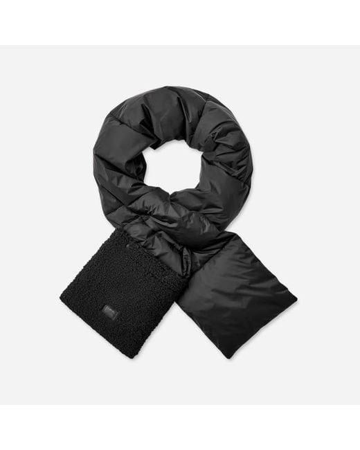 Ugg Black Aw Fluff Packable Scarf Nylon