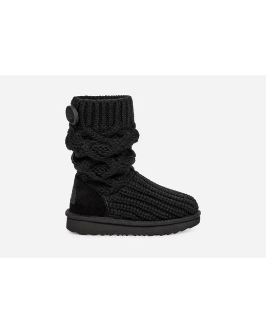 Ugg Black ® Toddlers' Classic Cardi Cabled Knit Classic Boots