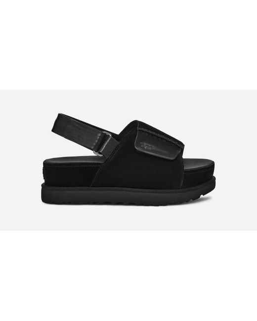 Ugg Black ® Goldenstar Hi Slingback Leather/suede Sandals