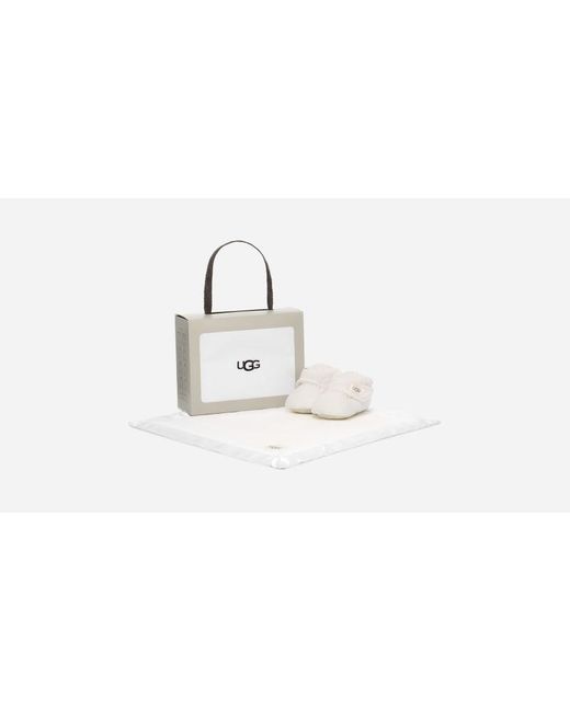 Ugg White ® Infants' Bixbee Bootie And Lovey Blanket Fleece Blankets|boots