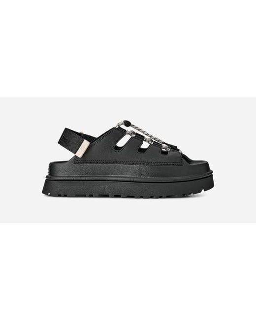 Ugg Black Goldenglow Toggle Sandals