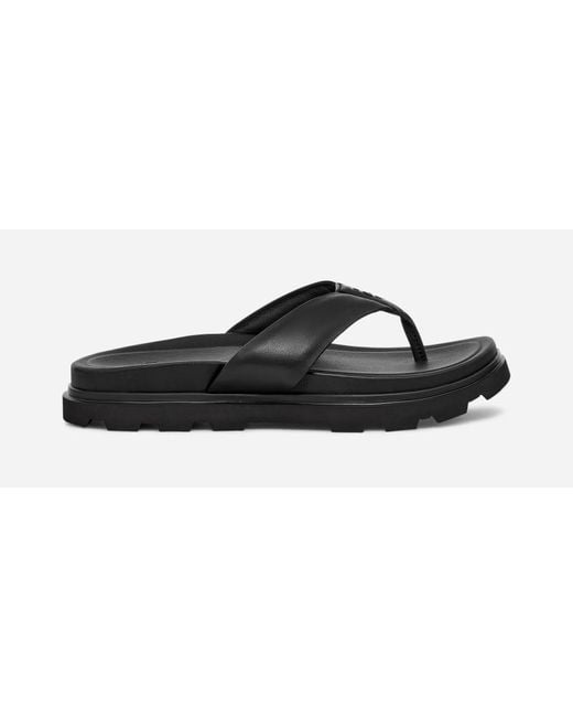 Ugg Black ® Capitola Flip Leather Sandals for men