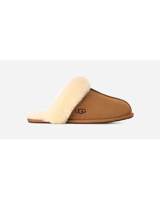 Ugg Slippers Met Lammy Afwerking in het Brown