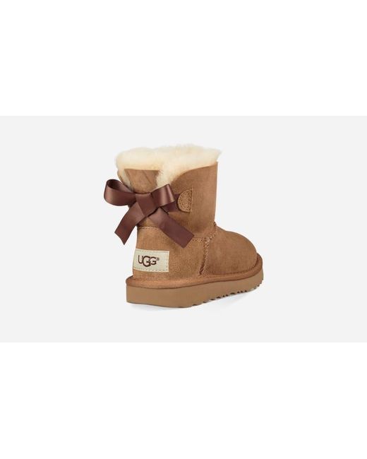 Ugg Brown ® Toddlers' Mini Bailey Bow Ii Boot Sheepskin Classic Boots