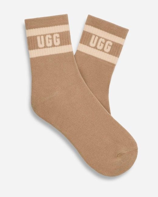 Ugg Natural ® Dierson Logo Quarter Sock