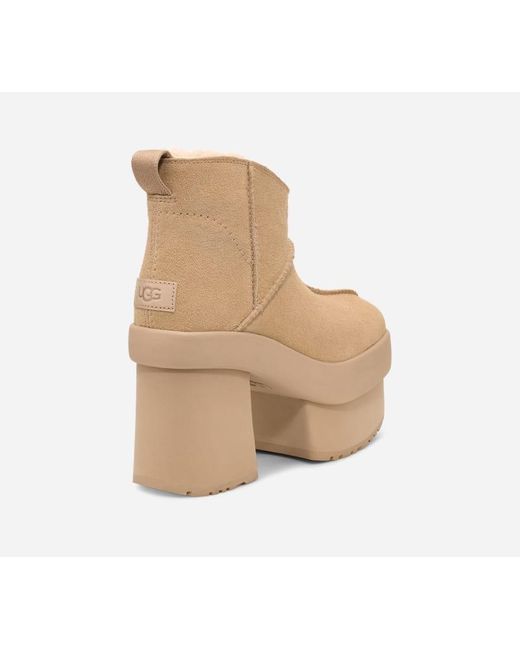 Ugg Natural New Heights Platform Mini Boot Für Damen