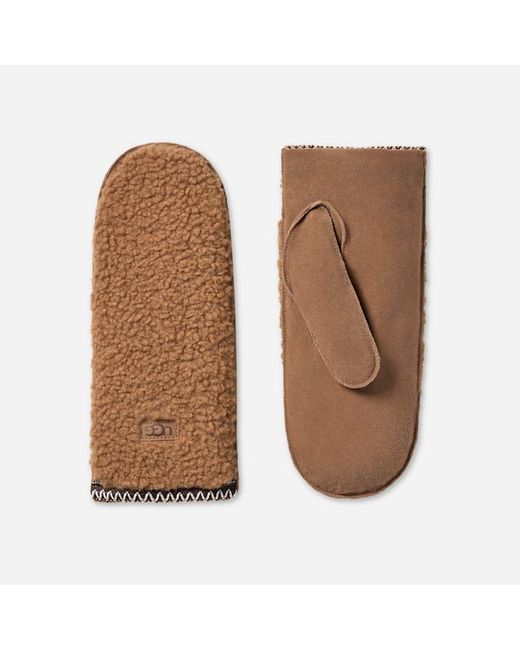 Ugg Brown Braid Fäustlinge Für Damen