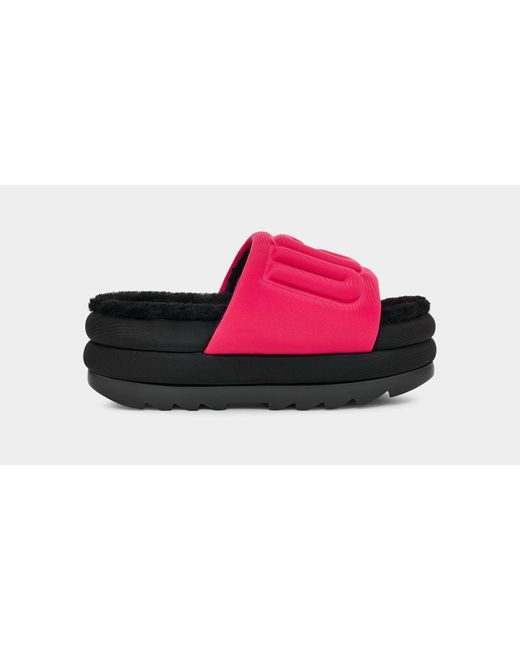 UGG Maxi Graphic Slide in Black | Lyst