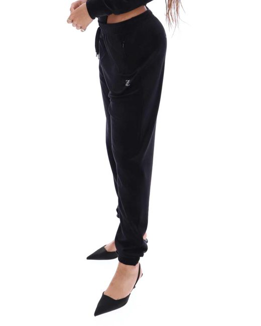Juicy Couture Lilian Velour Tracksuit Bottoms in Black - Lyst