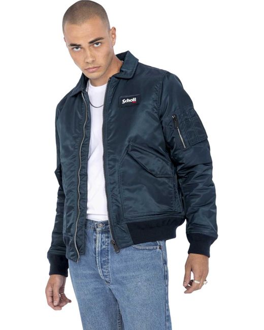 schott navy jacket