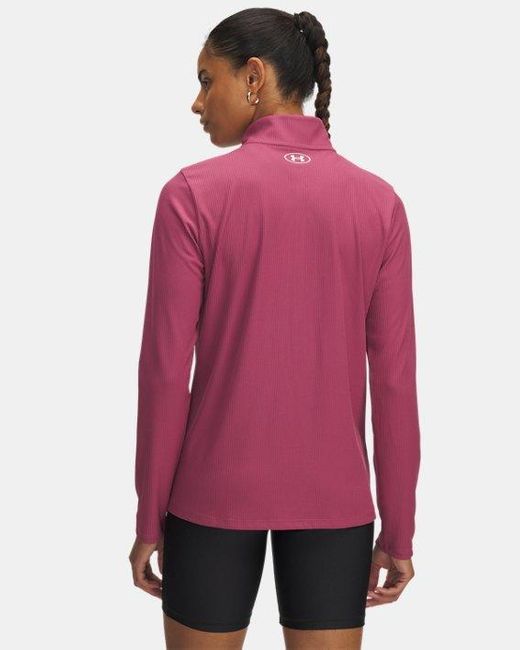 Under Armour Red Tech Rib
½-Zip-Oberteil Für Damen Fuchsia Dusk Weiß