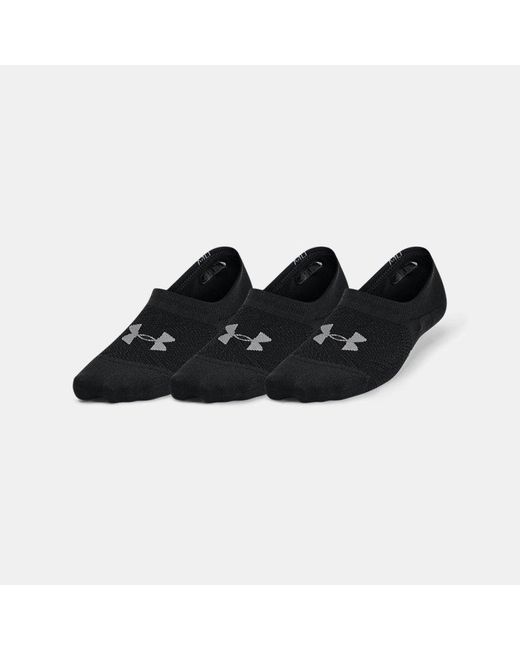 Under Armour Black Breathe Lite Ultra 3-Pack Low Liner Socks Pitch