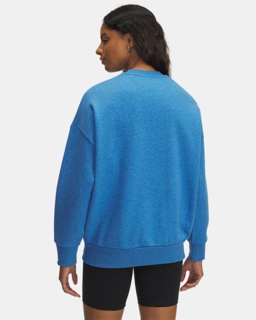 Sudadera Rival Fleece Oversized Para Mujer Atlantis Light Heather Atlantis Under Armour de color Blue