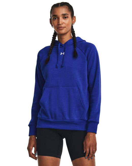 Under Armour , Womens, Rival Fleece Hoodie, Blue Atlantis Light Heather/blue Atlantis, X-small