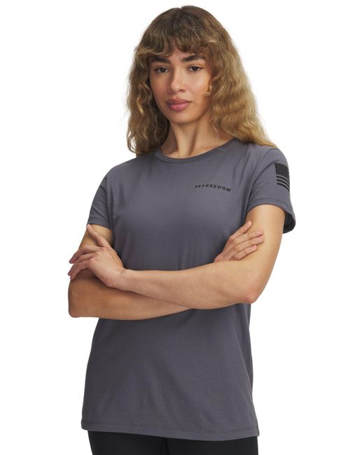 Under Armour Gray Ua Freedom Banner T-shirt