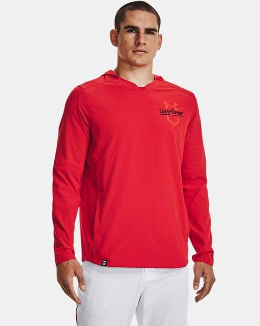 Under Armour Ua Hooded Cage Jacket in Red for Men | Lyst Canada