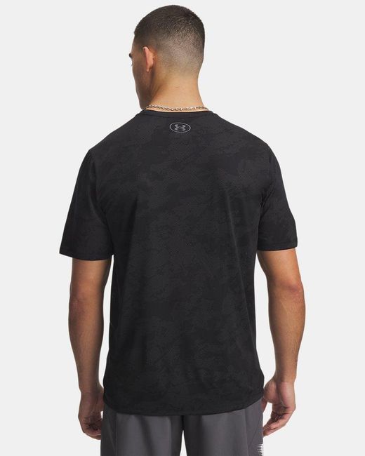 Under Armour Black Tech Vent Jacq Rd Short Sleeve Anthracite Castlerock for men