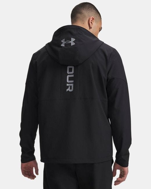 Under Armour Black Tech Utility Woven Jacket Steel for men