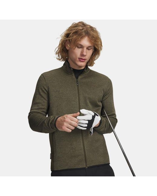 Under Armour Green Drive Sweaterfleece Full Zip Marine Od Marine Od for men