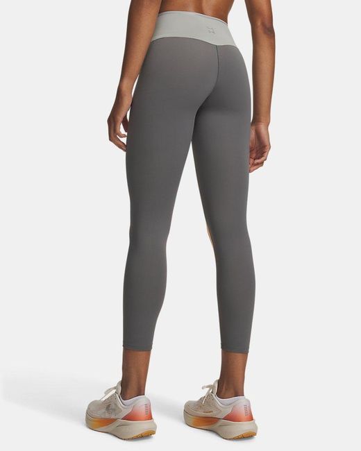 Under Armour Gray Halo Colorblock Leggings Clay Titanium Reflective