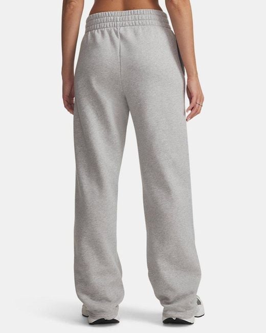 Under Armour Gray Rival Fleece Straight Leg Pants Mod Light Heather