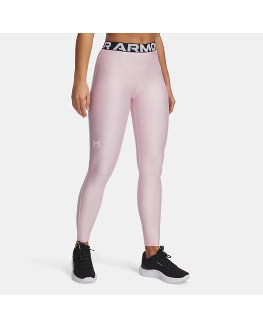 Under Armour Heatgear Dameslegging Prime Roze Wit in het Pink