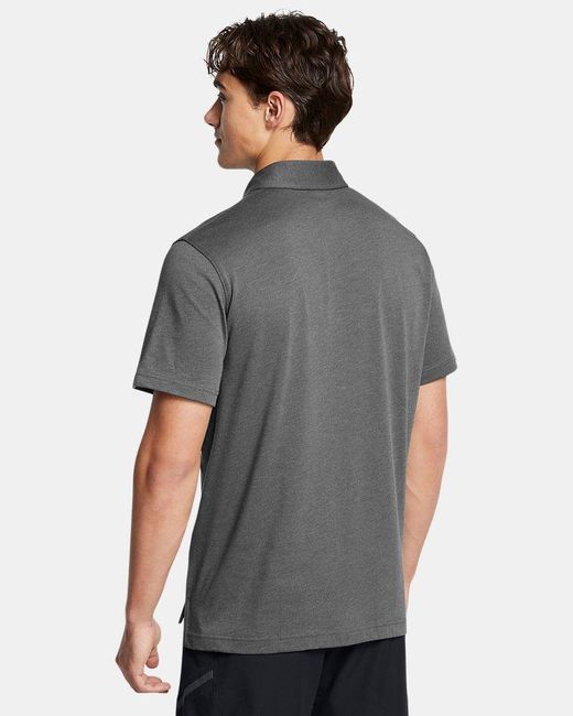 Under Armour Gray Icon Polo Castlerock Light Heather for men