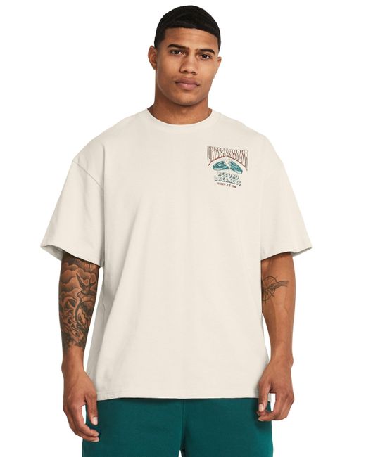 Under Armour White Heavyweight Record Breakers Short Sleeve for men