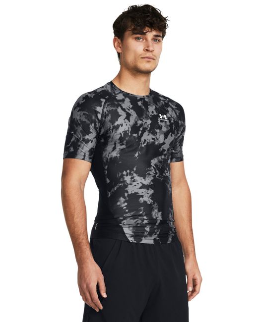 Camiseta de manga corta con estampado heatgear® iso-chill Under Armour de hombre de color Black