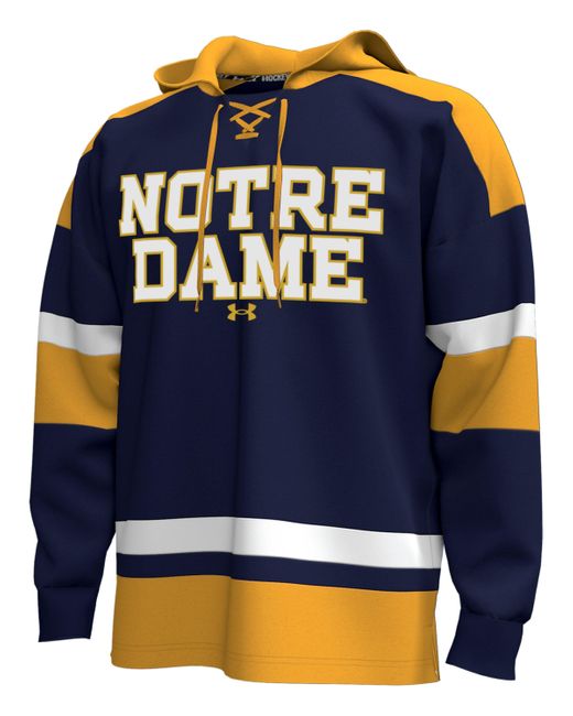 Under Armour Men's Blue Ua Rival Fleece Hockey Collegiate Hoodie