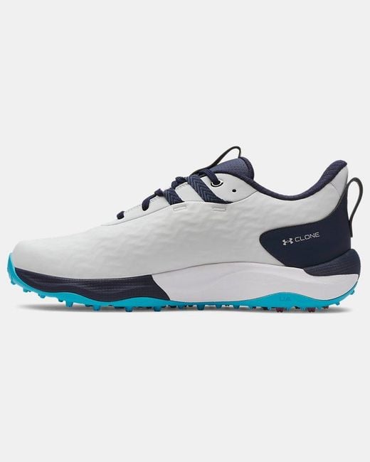 Under Armour Blue Drive Pro Clone Spikeless Golf Shoes Distant Midnight Metallic for men