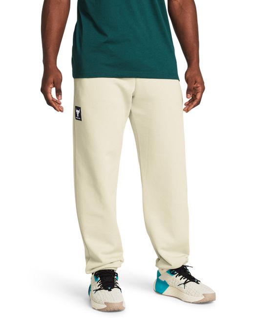Under Armour Green Project Rock Heavyweight Terry joggers for men