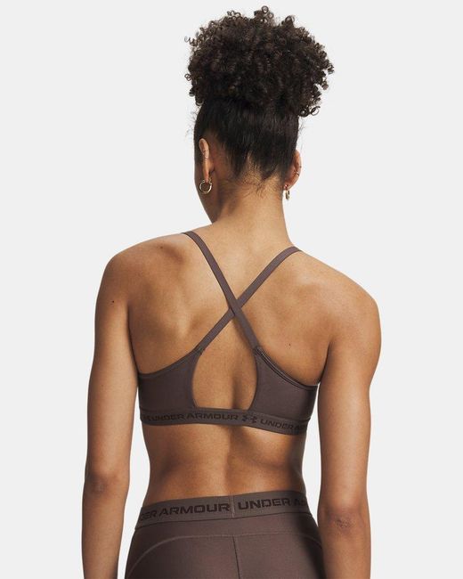 Under Armour Brown Ua Crossback Low Sports Bra