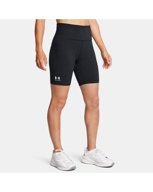 Pantalón Corto De 18 Cm (7" Rival Para Mujer Blanco Under Armour de color Blue