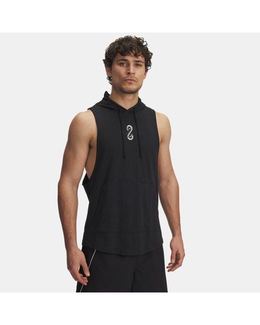 Sudadera Con Capucha Sin Mangas Project Rock Snake Para Hombre Blanco Clay Blanco Under Armour de hombre de color Black