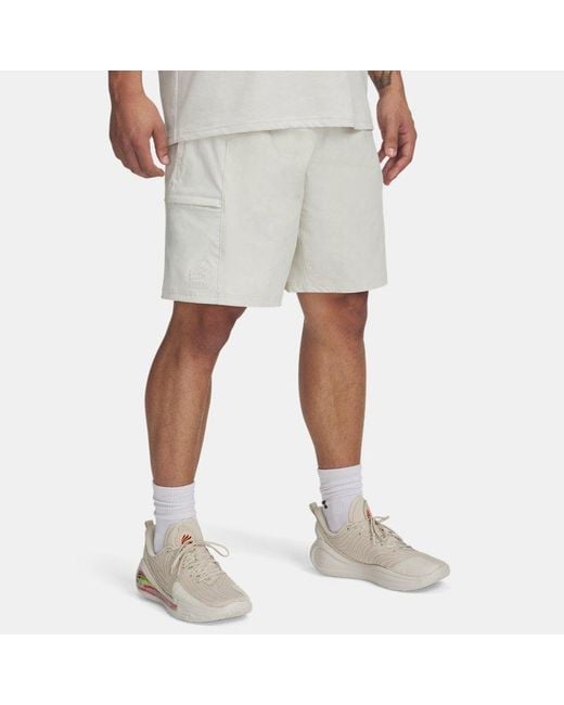 Under Armour Curry Gewebte Shorts Für Herren Summit Summit in White für Herren