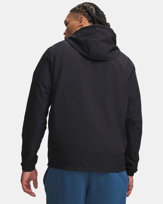Under Armour Black Rival Woven Windbreaker for men