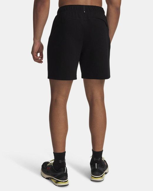 Under Armour Black Ua Unstoppable Fleece Shorts for men