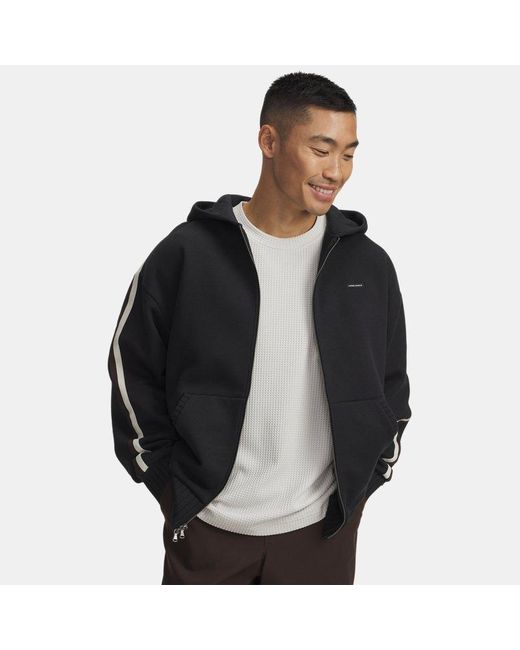 Under Armour Black Ua Icon Heavyweight Rib Full Zip for men