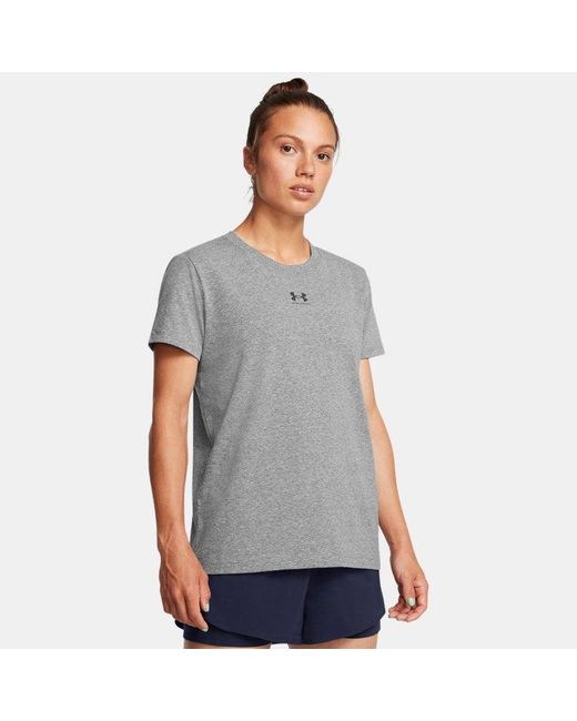 Under Armour Gray Rival Core Short Sleeve Castlerock